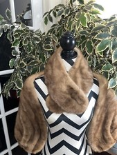 Beautiful Gus Fine Furs Vintage Mink Fur Stole 2 Piece Set 1940  s -60  s Era.