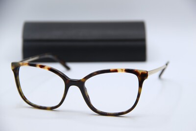 NEW PRADA VPR 07W 06N-1O1 BROWN GOLD TORT AUTHENTIC DESIGNER EYEGLASSES 52-17