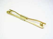 VINTAGE COLLAR BAR * COLLAR CLIP * GOLD TONE BALL GRIP * FORMAL WEAR COLLAR CLIP