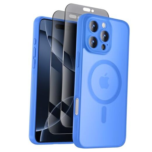 iPhone 16 Pro MagSafe Case with Privacy Blue Screen Protection  