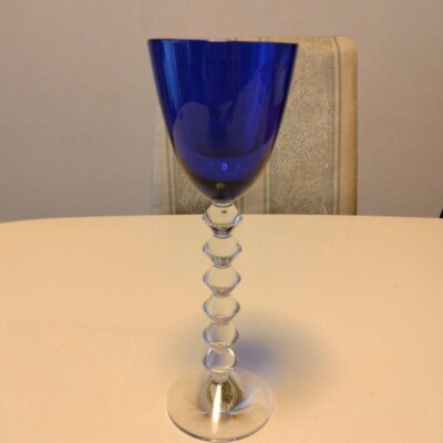 Baccarat Vega Wine Glass 6 Tiers Stem Fortissimo Emerald Blue without Box |  eBay