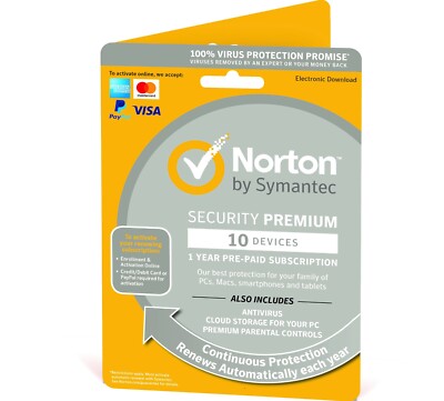 Norton Internet Security Premium 2026 10 PCs/Geräte 1 Jahr EU UK Same Day Key