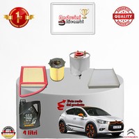 Inspektionskit Filter + ÖL Citroen DS4 1.6 Hdi92 68KW 92CV Von 2011->
