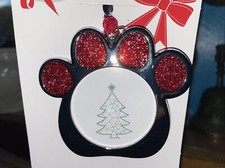 STUDIO DECOR 2021 DOG/CAT Paw Print CHRISTMAS HOLIDAY PHOTO FRAME ORNAMENT NEW