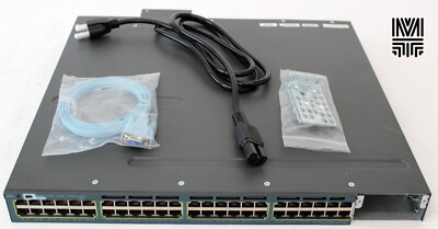 Cisco WS-C3560X-48PF-E 48 Port PoE+ Switch with C3KX-NM-1G & C3KX-PWR-1100WAC