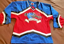 Vintage K1 Sportswear Coalition Hockey Jersey Mens Small USA Made Red White Blue