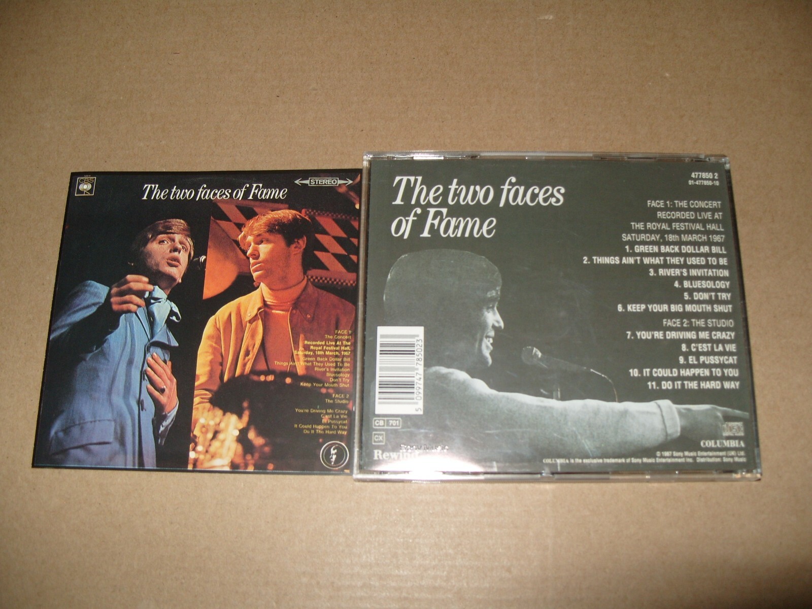 Georgie Fame -  2 Faces To Fame cd + Inlays Near Mint+ condition (R4)