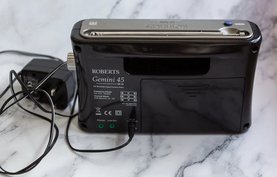 Roberts Gemini 45 RD-45 Digital Radio DAB DAB+ FM RDS - With Power Mains Lead - Image 3 of 4