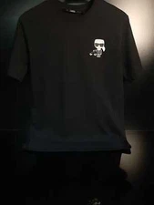 KARL LAGERFELD IKONIK ZODIAC LIBRA PRINT T SHIRT-BLACK.