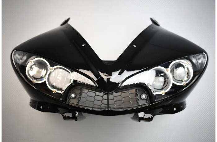 Carénage avant YZF R6 et phare noir pour rénovation moto Yamaha 03 04