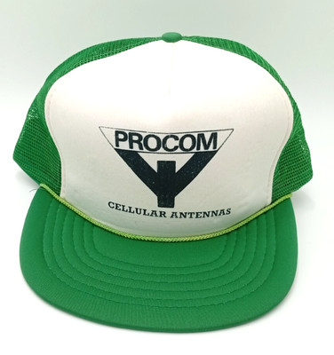 Vintage Snapback 80s/90s Deadstock Procom Cellular Antennas Green