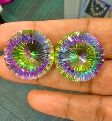 101.92ct Gorgeous Natural Rainbow Mystic Topaz Loose Gemstone Lotno:sdq