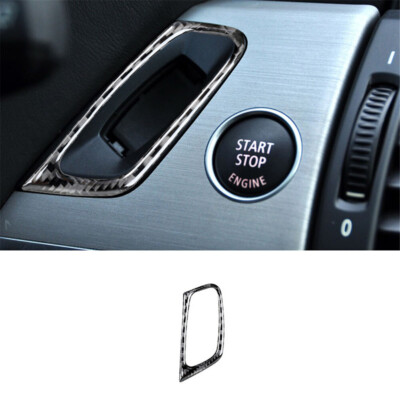 Carbon Fiber Key Border Frame Cover Trim For BMW X5 E70 X6 E71 2008-2013