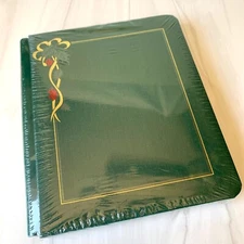 VTG Creative Memories Scrapbooking Album NOS Winter 1996 Green Holly 8”x10”