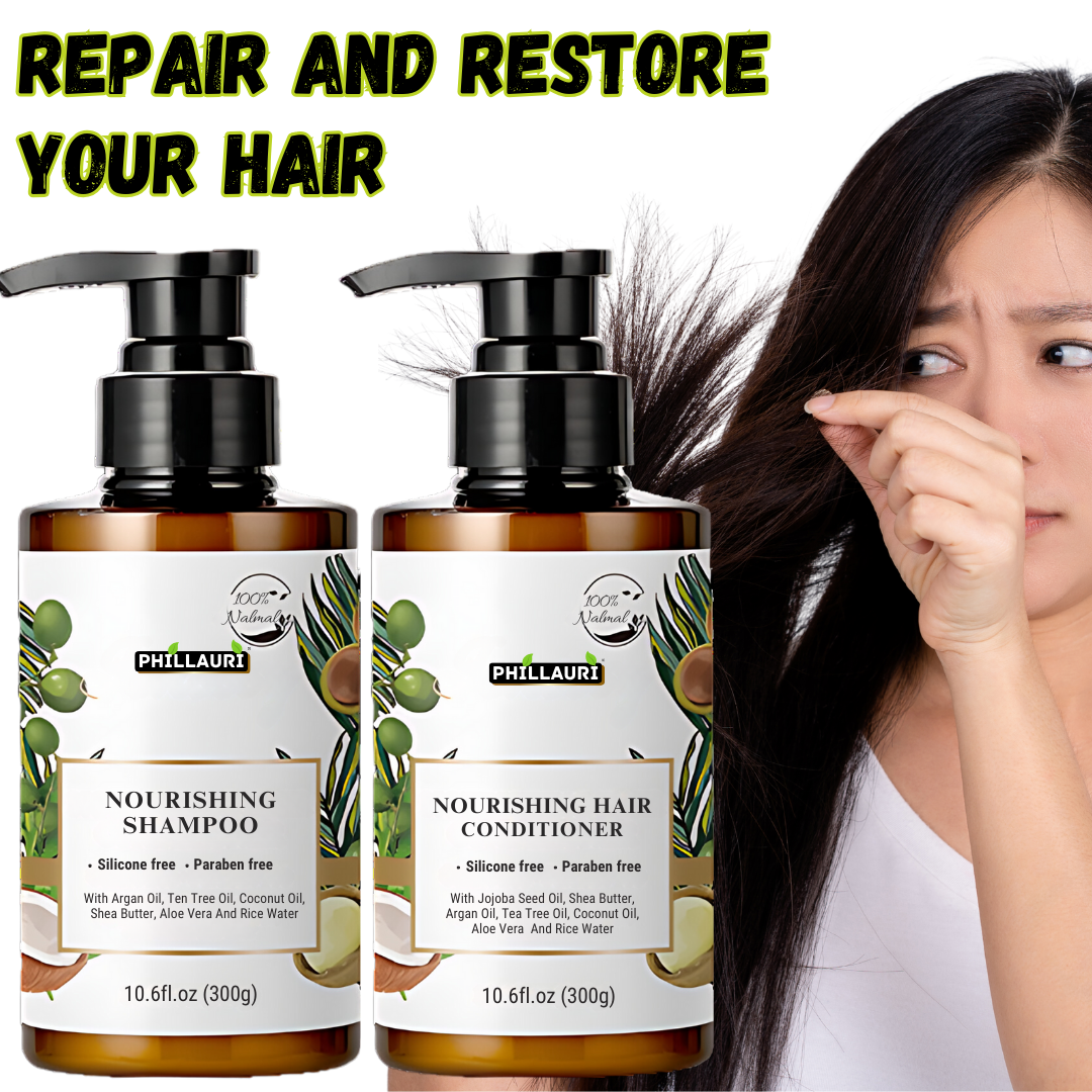 Shampoo and conditioner set for hair growth and thinning hair-image