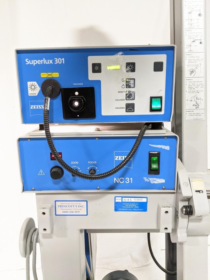 Zeiss OPMI ES NC31 Surgical Microscope with Stand and Superlux 301
