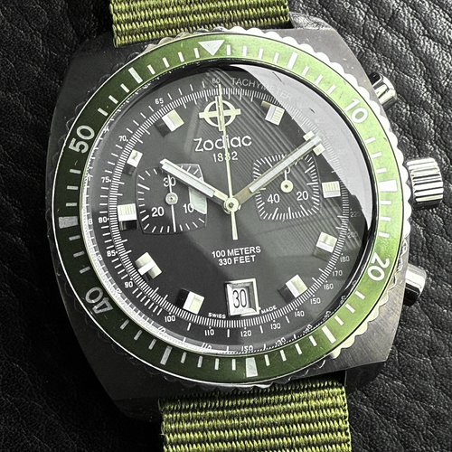 ZODIAC VINTAGE SEA DRAGON ZO2228 CHRONOGRAPH QUARTZ SWISS