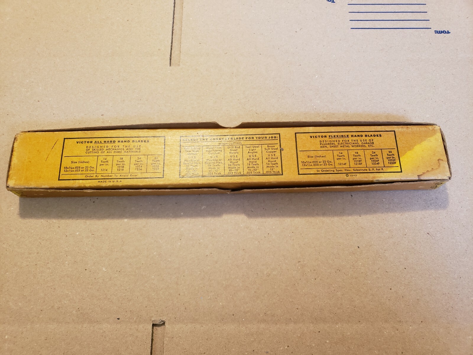 Victor Hacksaw Blade Box Victor Saw Works Middletown, New York eBay