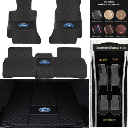 For Ford Car Floor Mats & Trunk Mat Custom Carpets All Weather Waterproof Auto