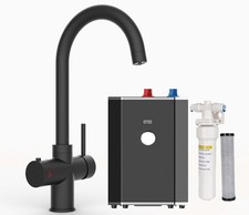 UKB BWT027MB Black 3-in-1 Instant Boiling Hot Water Tap with Tank and Filter