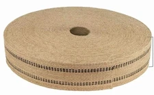 Mybecca [1 ROLL/72 Yards] Black 9 Pounds Jute Webbing Natural Fabric 3.5 Inches