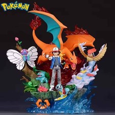 Pokemon Ash Team Pikachu Charizard Bulbasaur Figure Statua da Collezione Anime