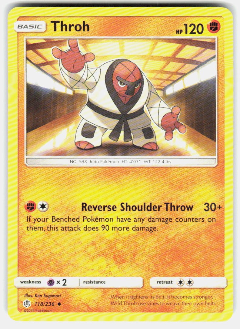 THROH 118/236 UNCOMMON COSMIC ECLIPSE POKEMON LP