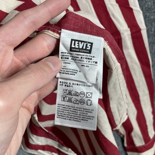 Levi's Vintage Clothing LVC 1950s Hot Rods Shirt Mens Size M Stripe Button NWT! - Picture 10 of 21