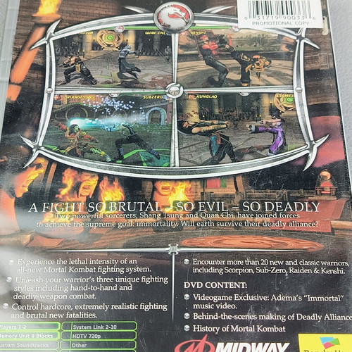 Mortal Kombat Deadly Alliance Microsoft Xbox Rare NFR Promotional Complete CIB - Picture 5 of 9