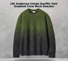 J.W Anderson Uniqlo Souffle Yarn Gradient Crew Neck Sweater Limited SALE