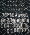 HILLMAN "2lbs 10oz LOT" 3 inch Letters Black Silver Reflectives Stickers Decals — photo 1