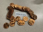 1954 d wheat cent roll uncirculated