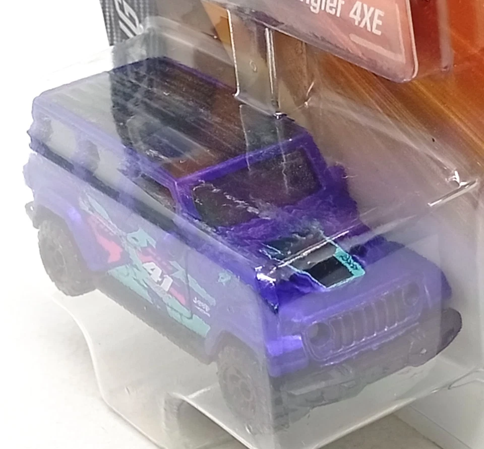 Majorette Jeep Wrangler 4XE no.41 Metallic Purple 1:64 (3") Package with Card - Image 2 of 3