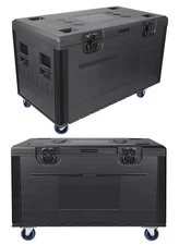 Cable Trunk ATA Road Case Utility Road Trunk Flight Case w/ Wheels for DJ