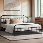 Oikiture Metal Bed Frame Queen Double King Single Size Metal Bed Base Platform