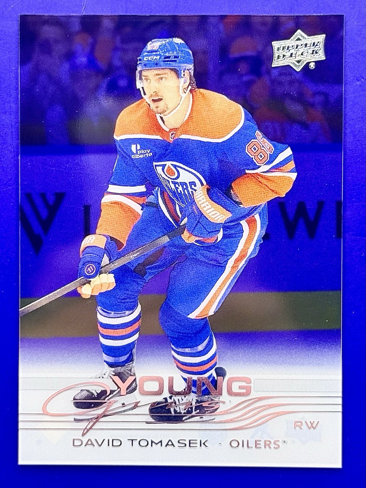 David Tomasek Oilers 2025-26 Series 2 Upper Deck Young Guns Clear Cut RC #481