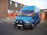 Passend FüR Ford Transit Mk6 00-06 Bull Stange Abar Schwarz Edelstahl Nestchen +
