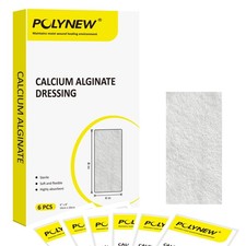 Calcium Alginate Wound Dressing, 4"x8"-6 Individual Package, Non-Stick, Soft ...