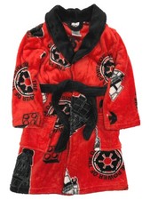 Star Wars Boys Plush Red Darth Vader Dark Side Bathrobe Bath Robe XS 4-5 