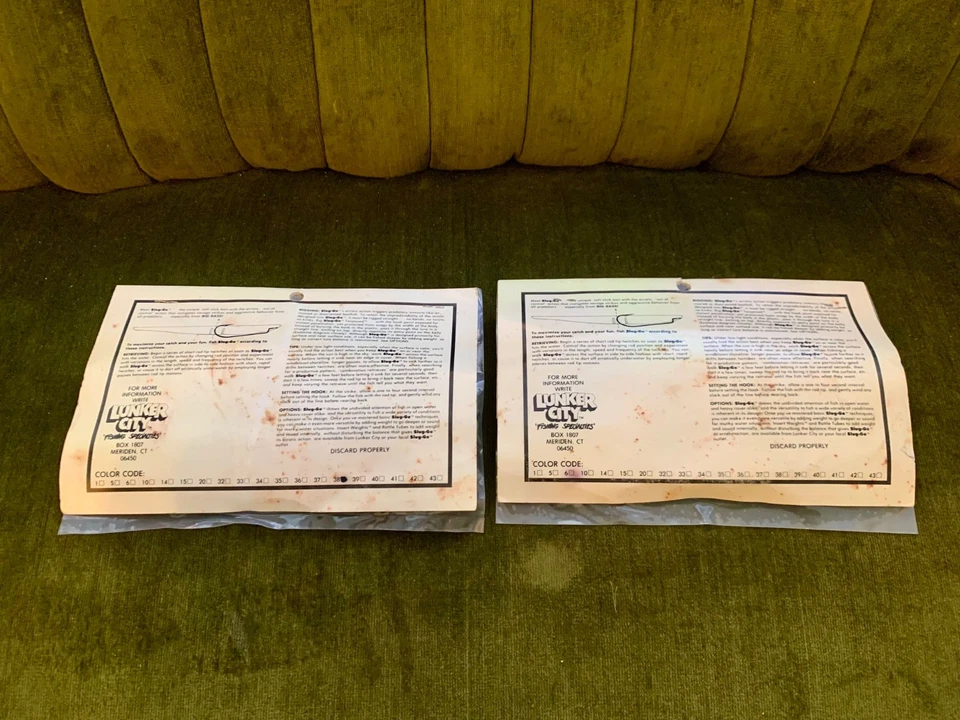 LOTE DE 2* De colección Lunker City HERB REED'S SLUG-GO 6" (10PK) #38 y #6 Foto 4 de 4