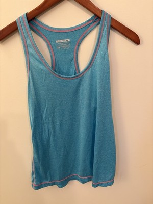 Layer 8 Womens M Performance Quick Dry Racerback Activewear Tank Top Blue Pink