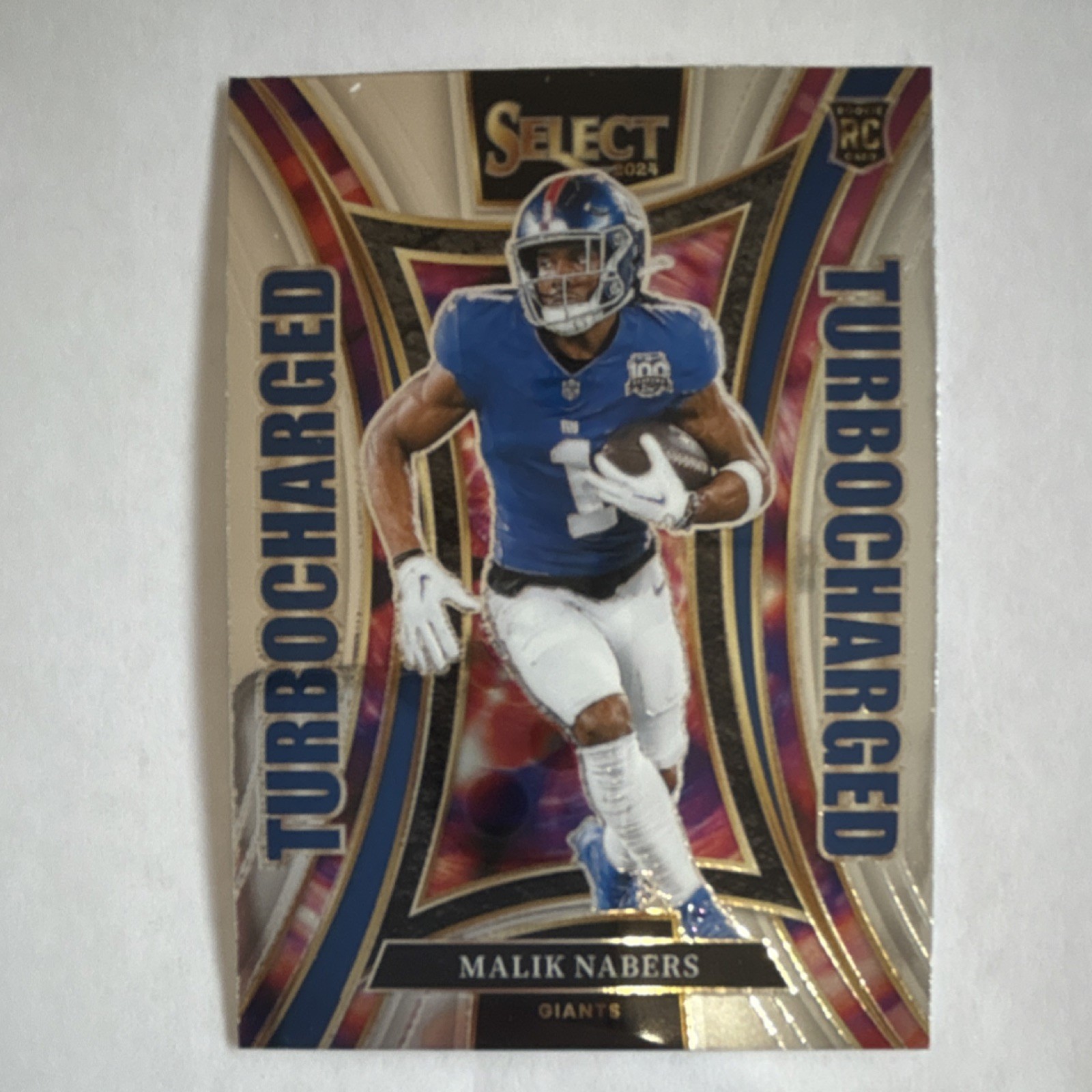 Panini 2024 Select Malik Nabers Turbocharged Rookie #15 Giants NFL Card
