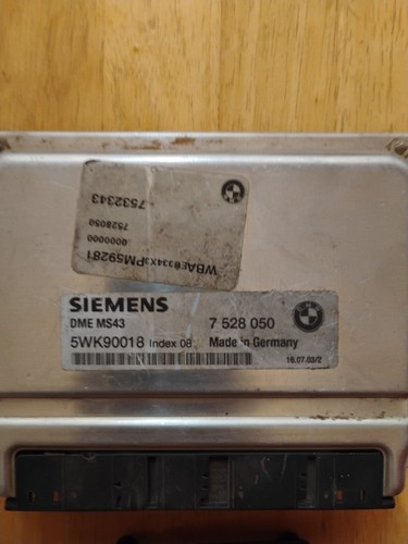 97-05 BMW 328 E46 - ECU DME / EWS3 Theft Locking Module / LOCK Cylinder ...