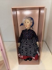 Steiff Vtg Doll PEASANT LADY Replica 1388/3000 Felt New In Box Certificate