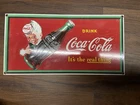 Vintage Coca Cola Drink Its The Real Thing Ande Rooney Sprite Boy Porcelain Sign