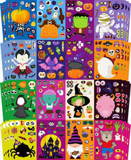 64 Sheets Halloween Stickers for Kids, Halloween Crafts DIY Stickers