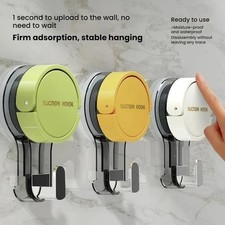 Strong Suction Hooks – No Drill Adhesive Hooks for Bathroom Kitchen Home