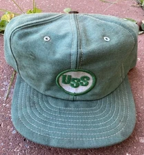 Vintage Snapback Trucker Hat Cap Patch Green Denim K Brand USA Louisville