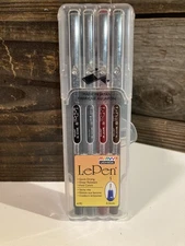 Uchida of America 4300-4E 4-Piece Le Pen Drawing Pen Set, 0.3 Point Size Marvy