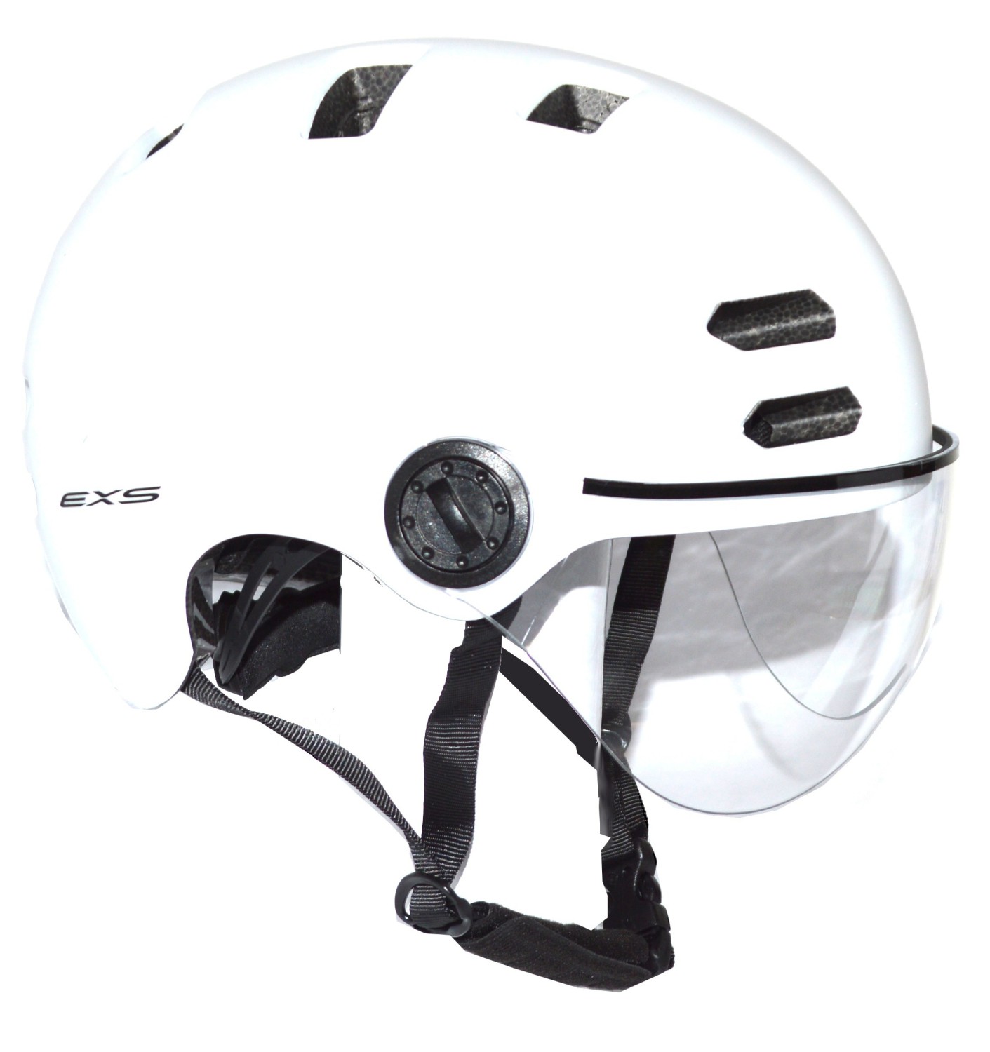 Casque écran blanc pour vos trajets quotidiens en ville confort taille L